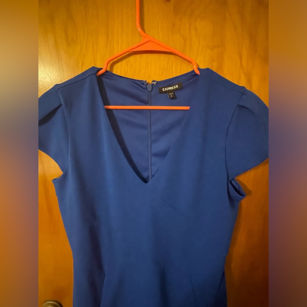 Express midi dress in royal blue. Worn once